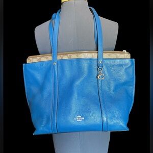 Large Blue Coach Purse